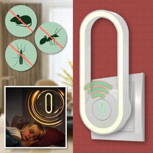 Ултразвучен уред за уништување на комарци со променлива фреквенција и LED светло за спиење | ANTIMOSI