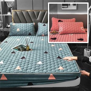 Комплет мека и елегантна постелнина (навлака за душек + 2x јастучници) | VELVETLUX