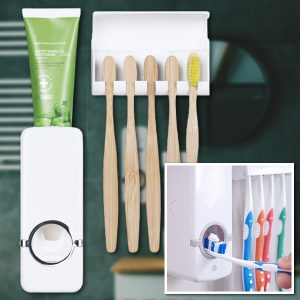 Дозатор за паста за заби и држач за четки за заби | BRUSHBASE
