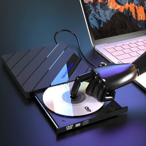 Надворешен DVD уред + USB хаб - 4 порти, SD картичка, USB-C | LAPDISC